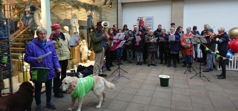 The Samaritans promoting their work in Lancaster at Christmas