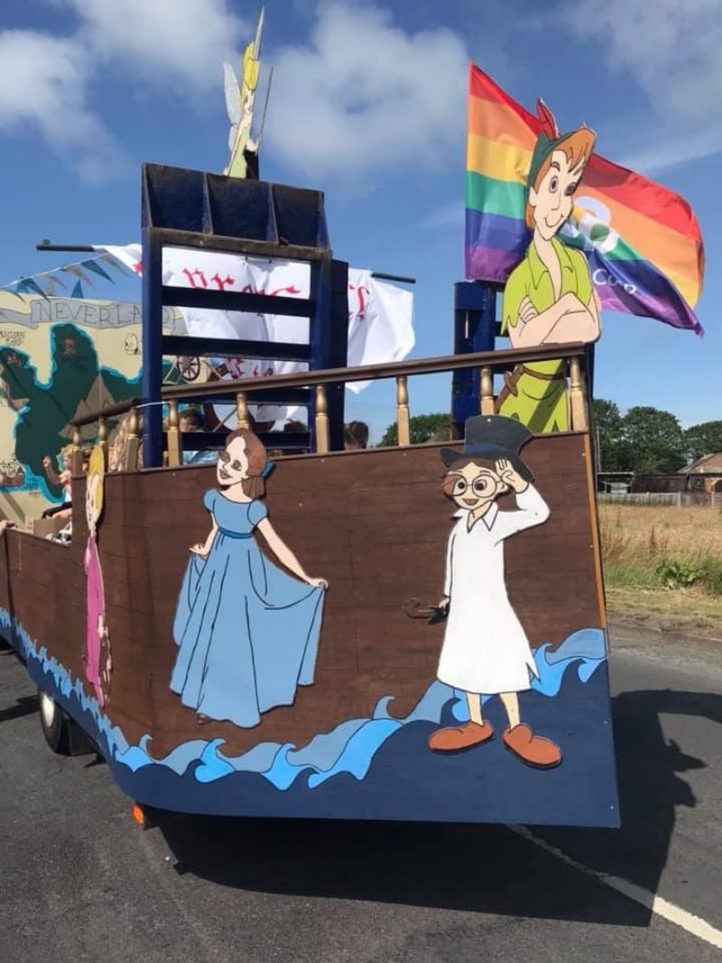 Peter Pan themed float