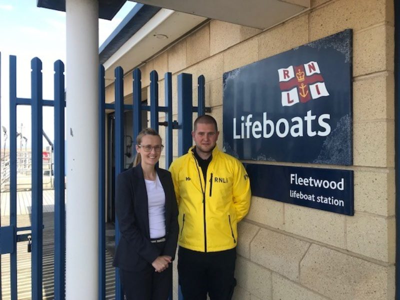 Cat and Daryl at the Fleetwood Lifeboat Station